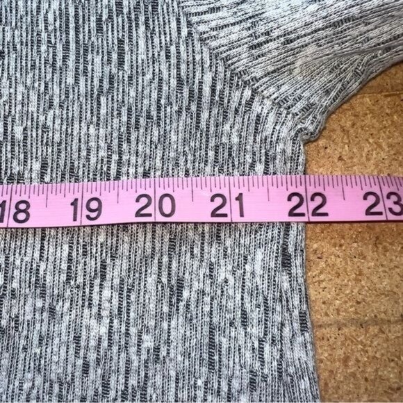 Pure Jill Womens Abstract Pattern 3/4 Sleeve Knit Top Gray Size S Lightweight - Picture 7 of 8